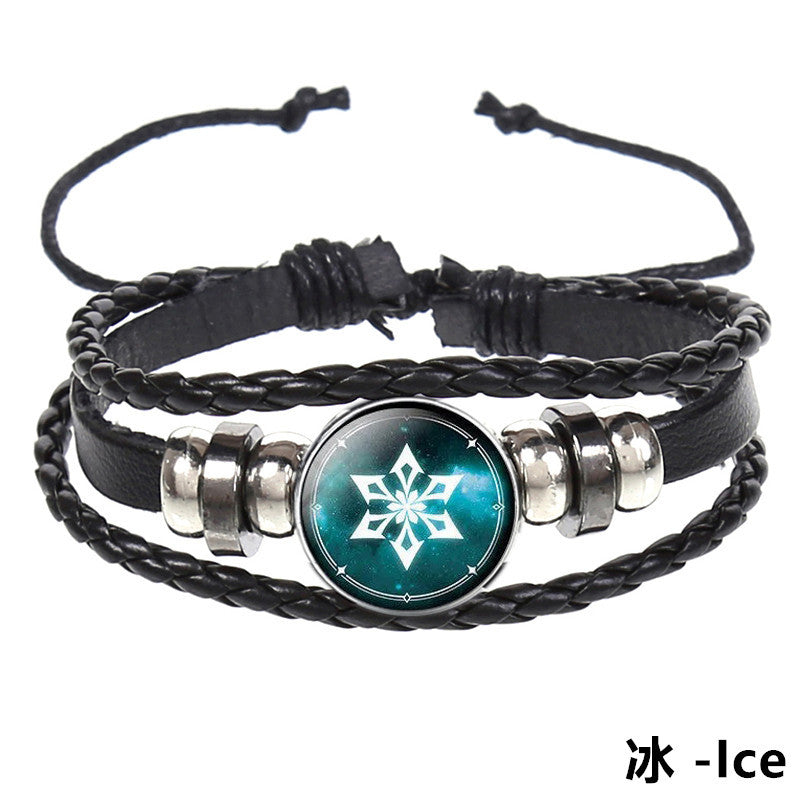 Wholesale Time Gemstone Woven Beaded Leather Bracelet